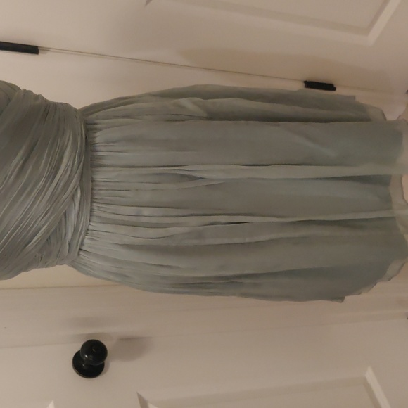 J. Crew Dusty Shale Heidi Dress Silk Chiffon Bridesmaid Homecoming sz 6 NEW - Picture 5 of 16